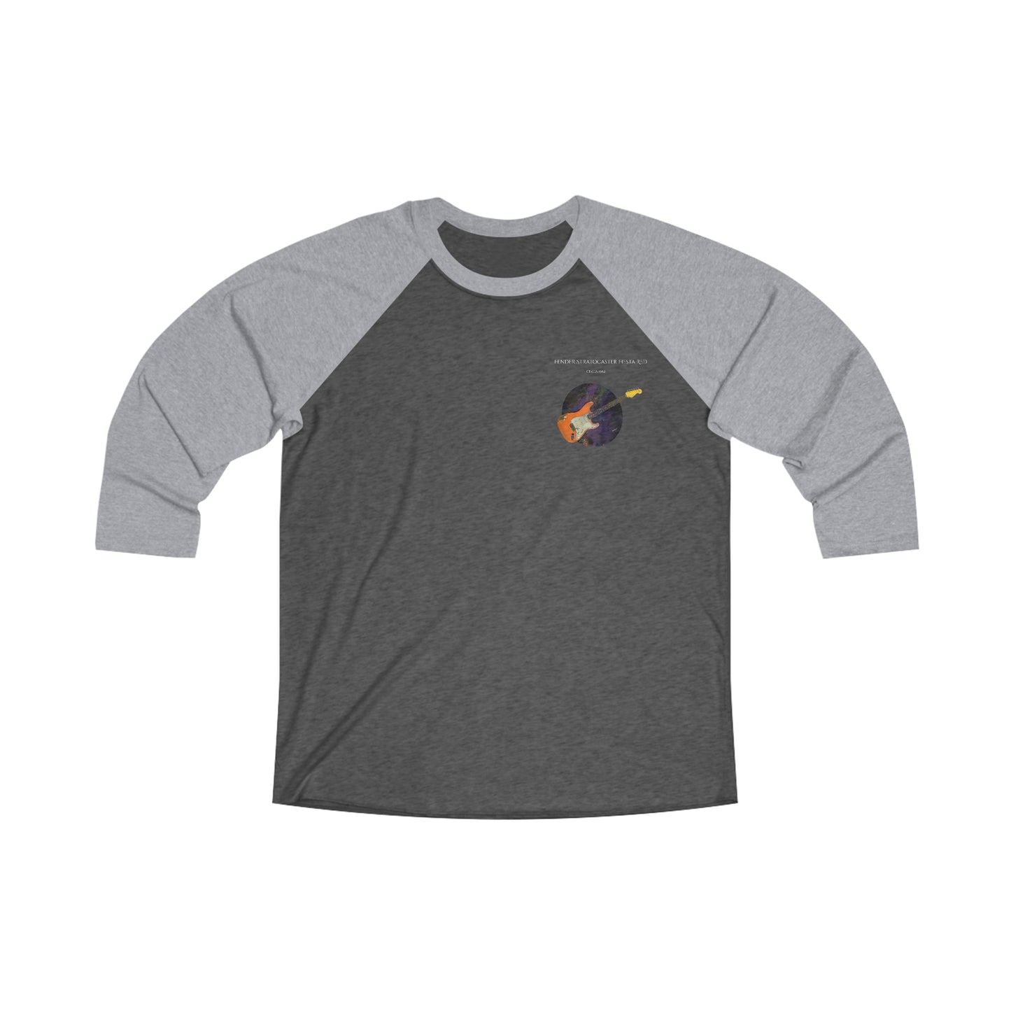Fender Stratocaster Fiesta Red 1993 three quarter sleeve soft Raglan T shirt