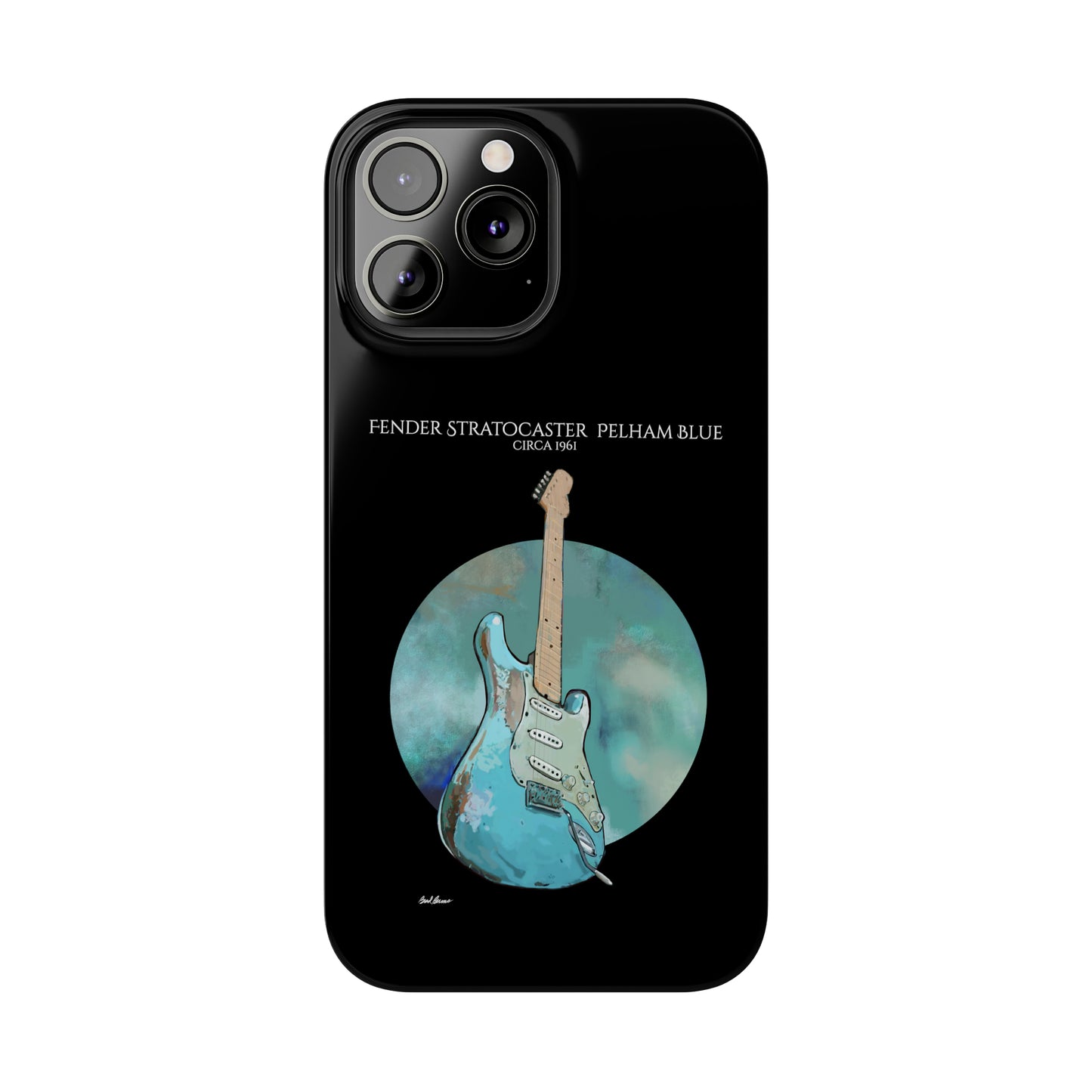 Fender Stratocaster Pelham Blue 1961 Phone Case