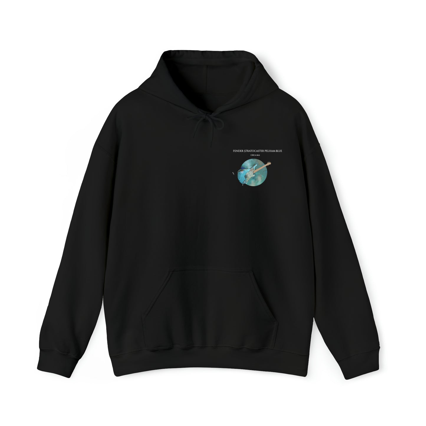 Fender Stratocaster Pelham Blue Hooded Sweatshirt
