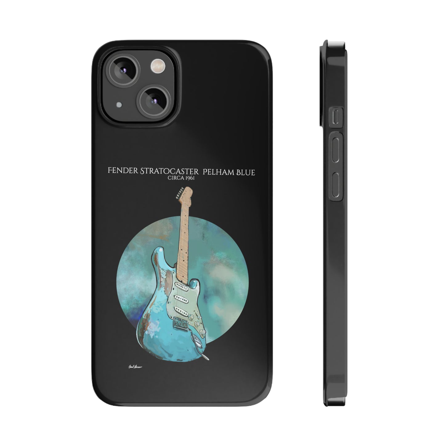 Fender Stratocaster Pelham Blue 1961 Phone Case