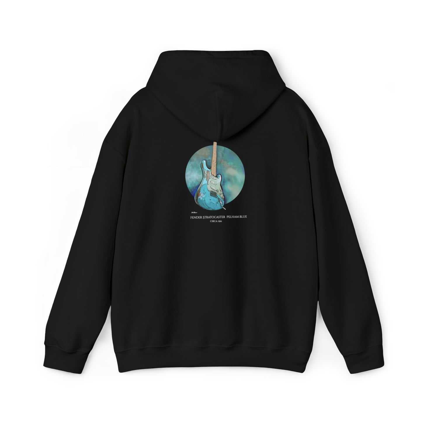 Fender Stratocaster Pelham Blue Hooded Sweatshirt