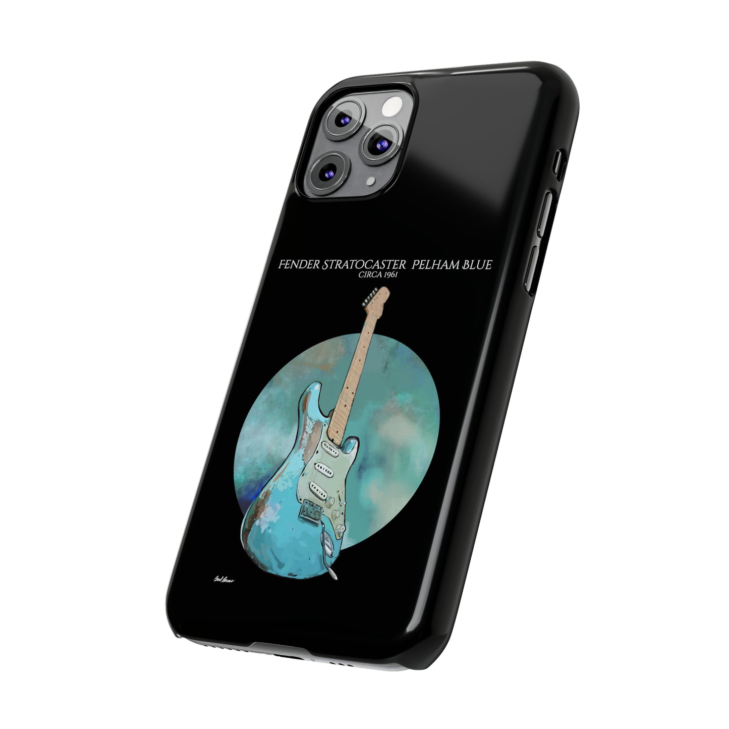 Fender Stratocaster Pelham Blue 1961 Phone Case