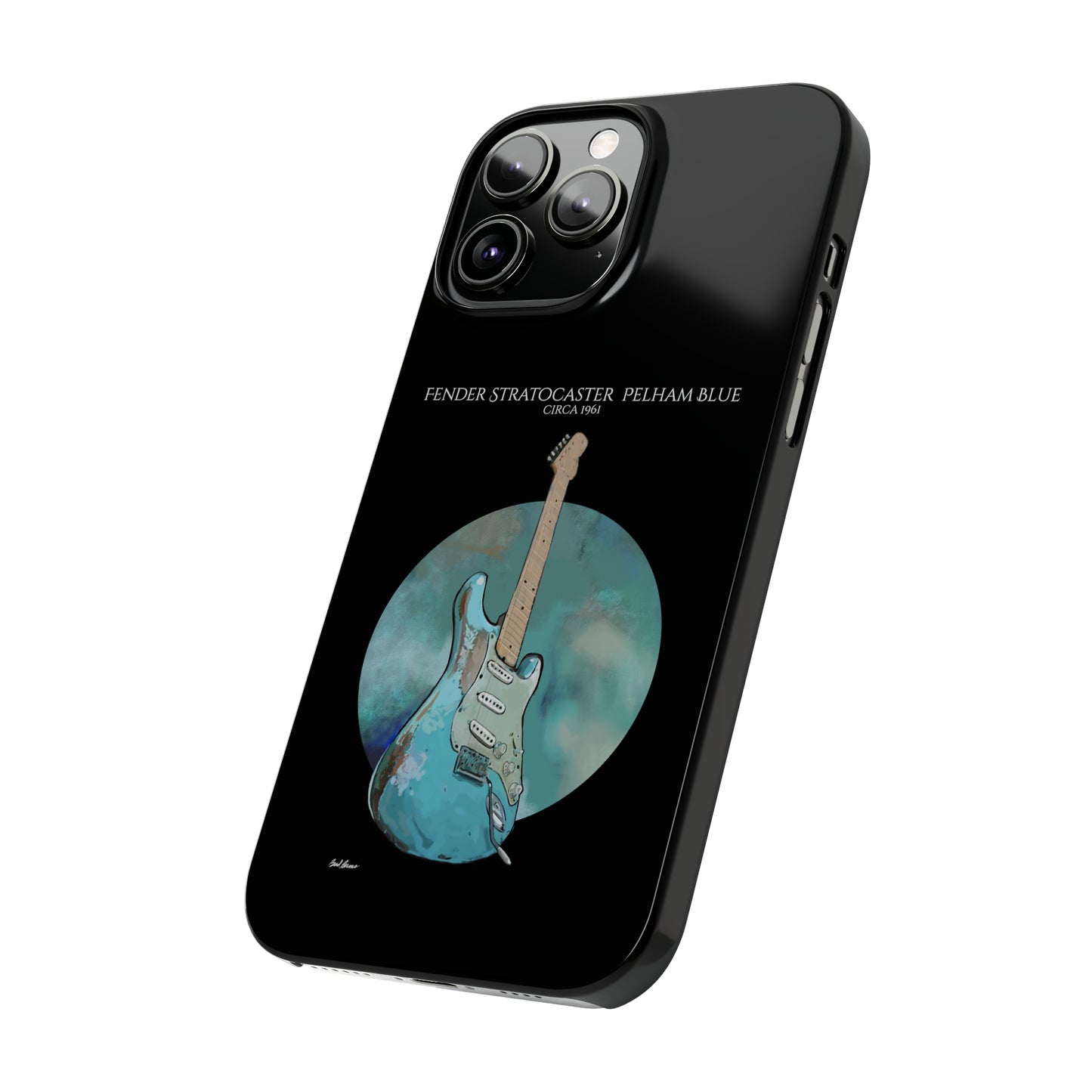 Fender Stratocaster Pelham Blue 1961 Phone Case