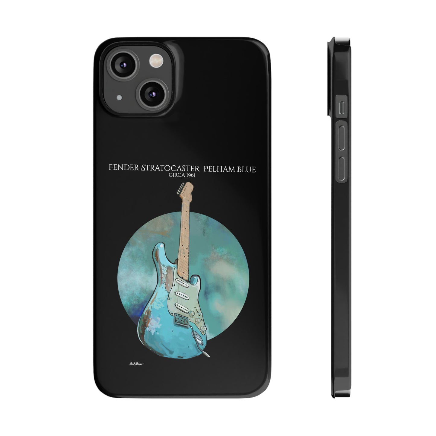 Fender Stratocaster Pelham Blue 1961 Phone Case