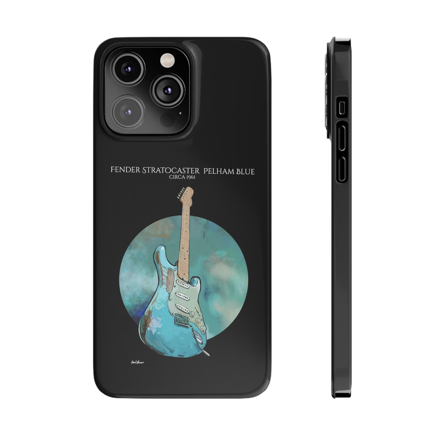 Fender Stratocaster Pelham Blue 1961 Phone Case