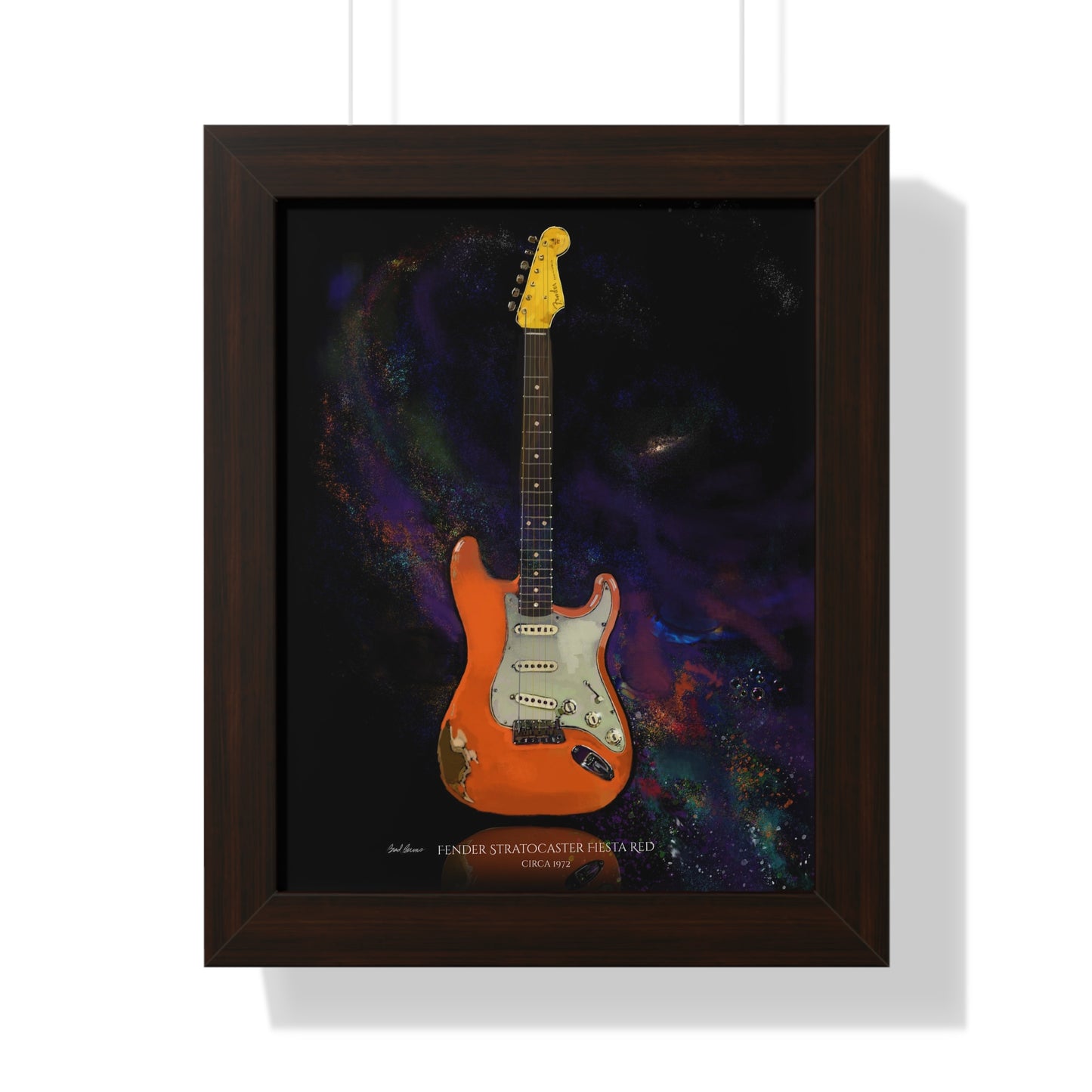 Orange Strat framed print
