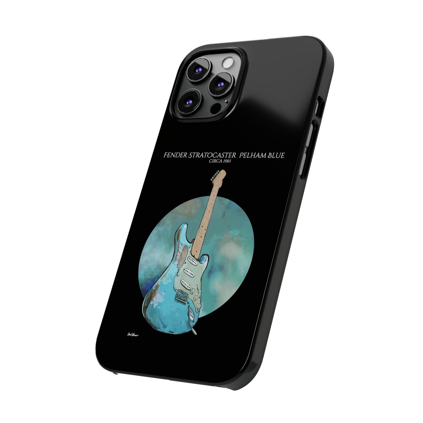 Fender Stratocaster Pelham Blue 1961 Phone Case