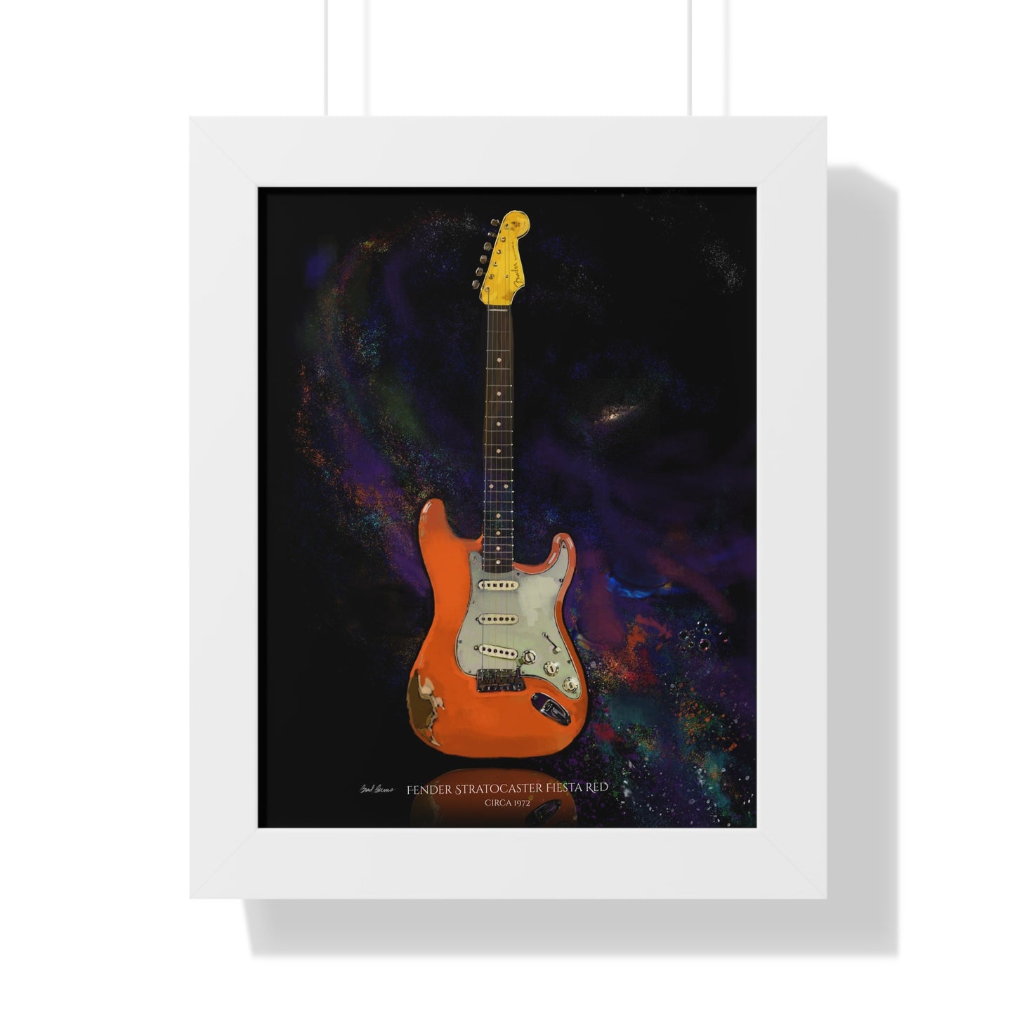 Orange Strat framed print
