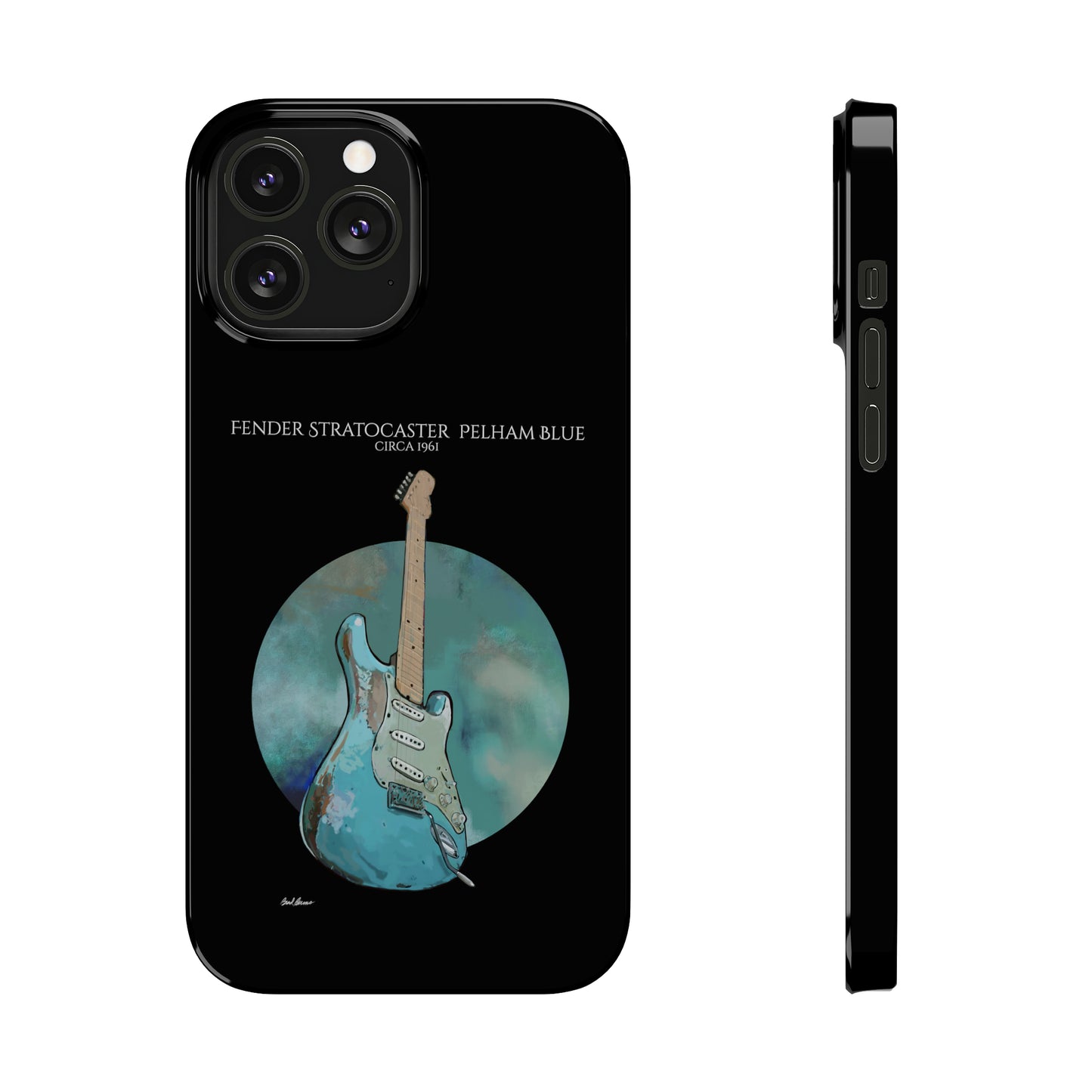 Fender Stratocaster Pelham Blue 1961 Phone Case