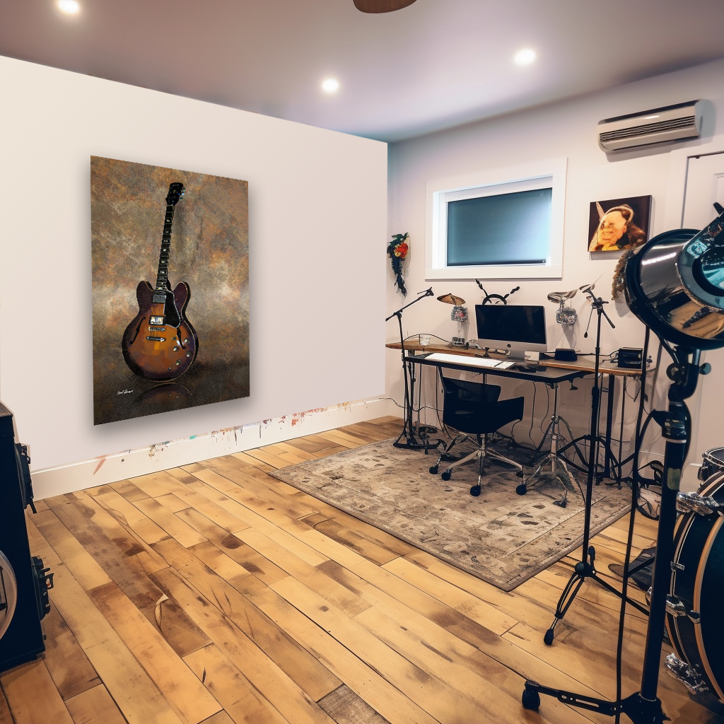 Gibson 335 Sunburst Wall Art Canvas Prints