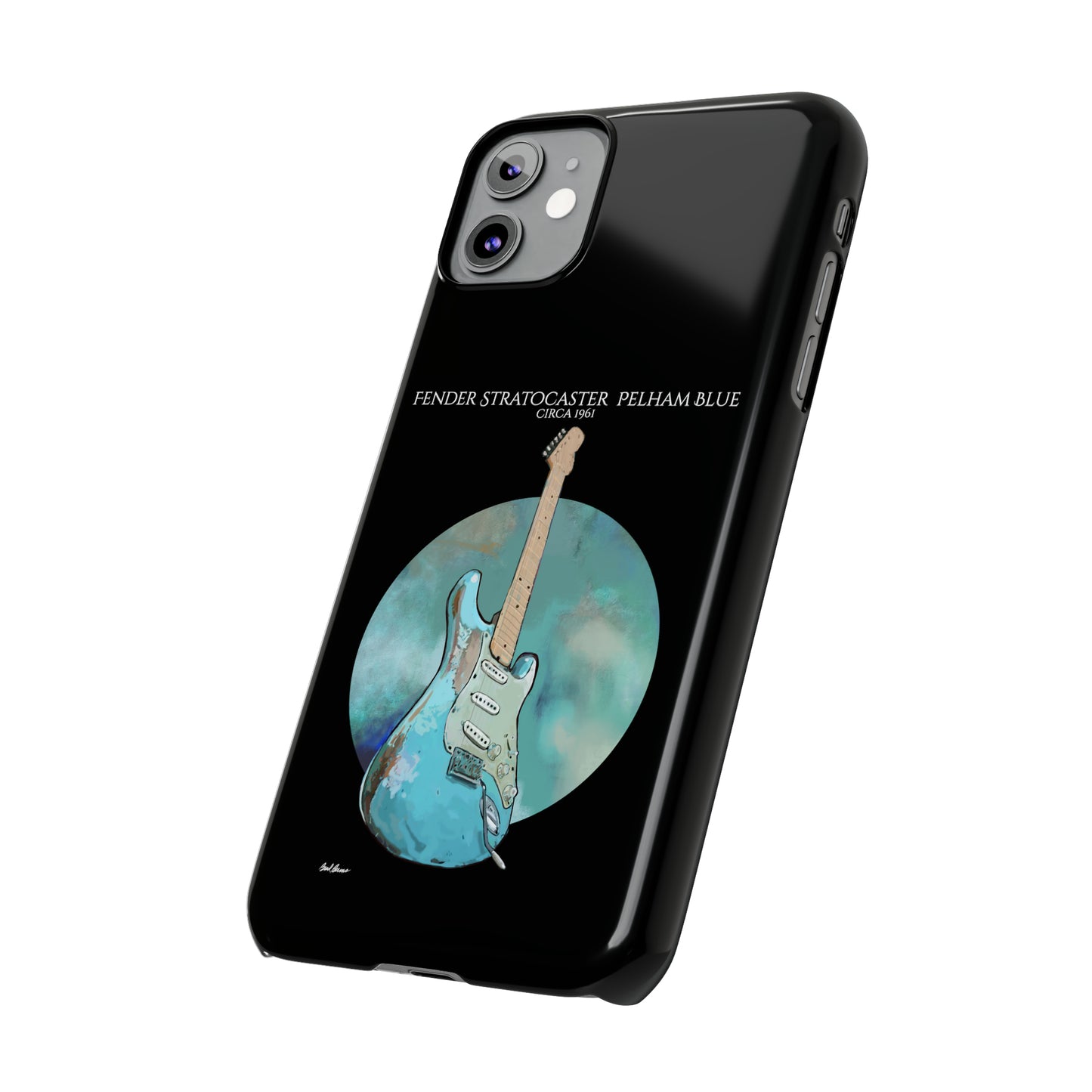 Fender Stratocaster Pelham Blue 1961 Phone Case