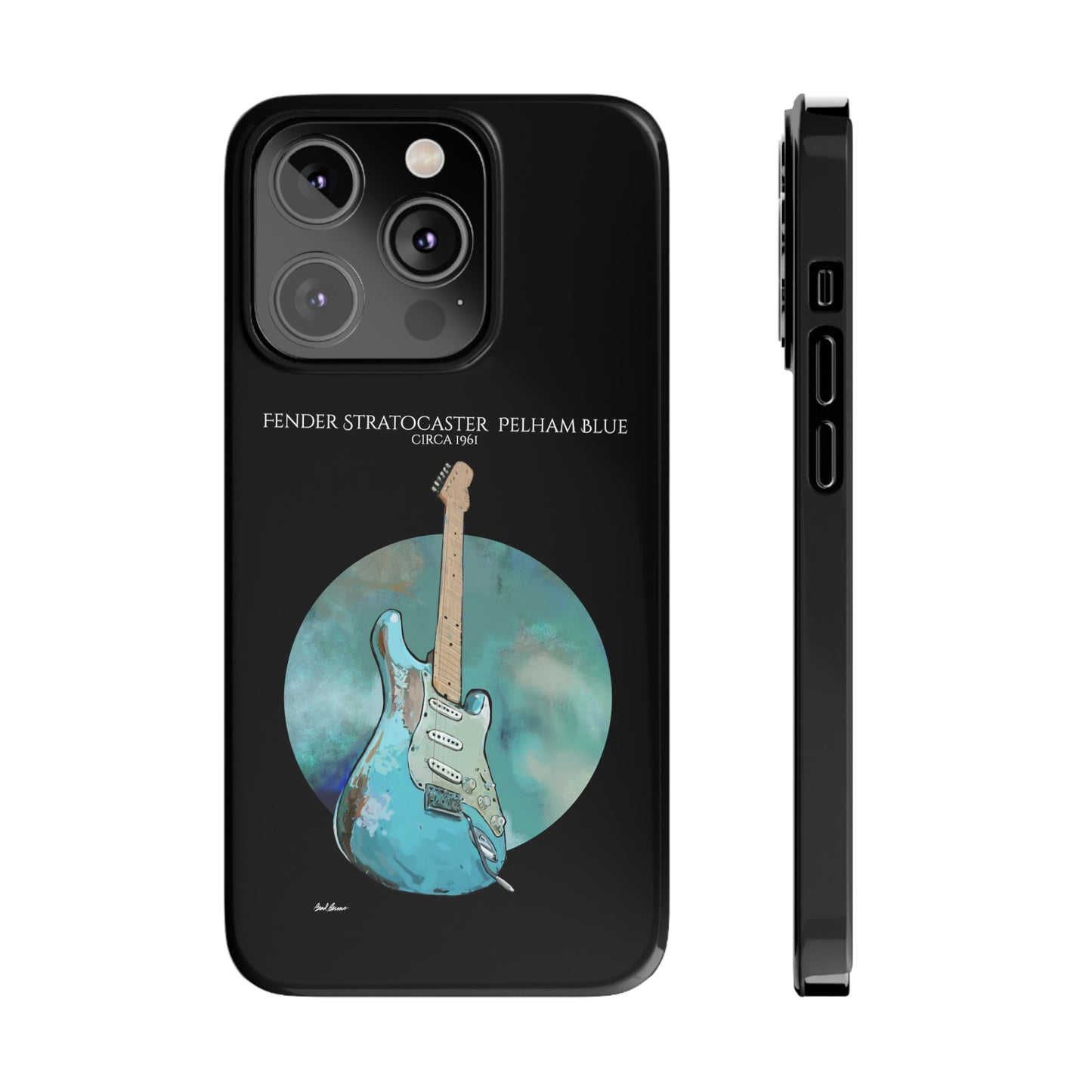 Fender Stratocaster Pelham Blue 1961 Phone Case