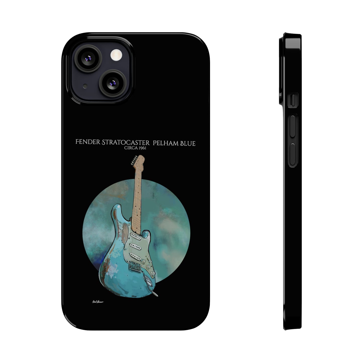 Fender Stratocaster Pelham Blue 1961 Phone Case