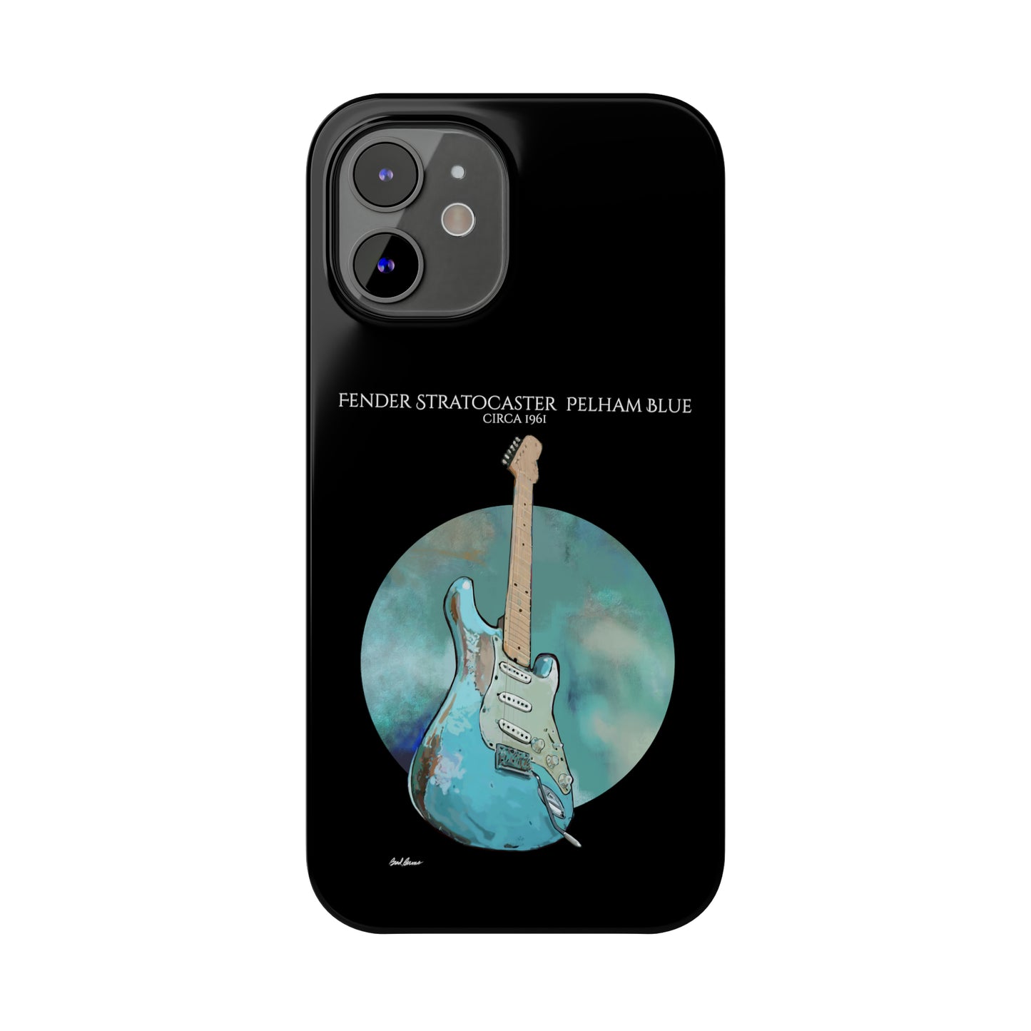 Fender Stratocaster Pelham Blue 1961 Phone Case