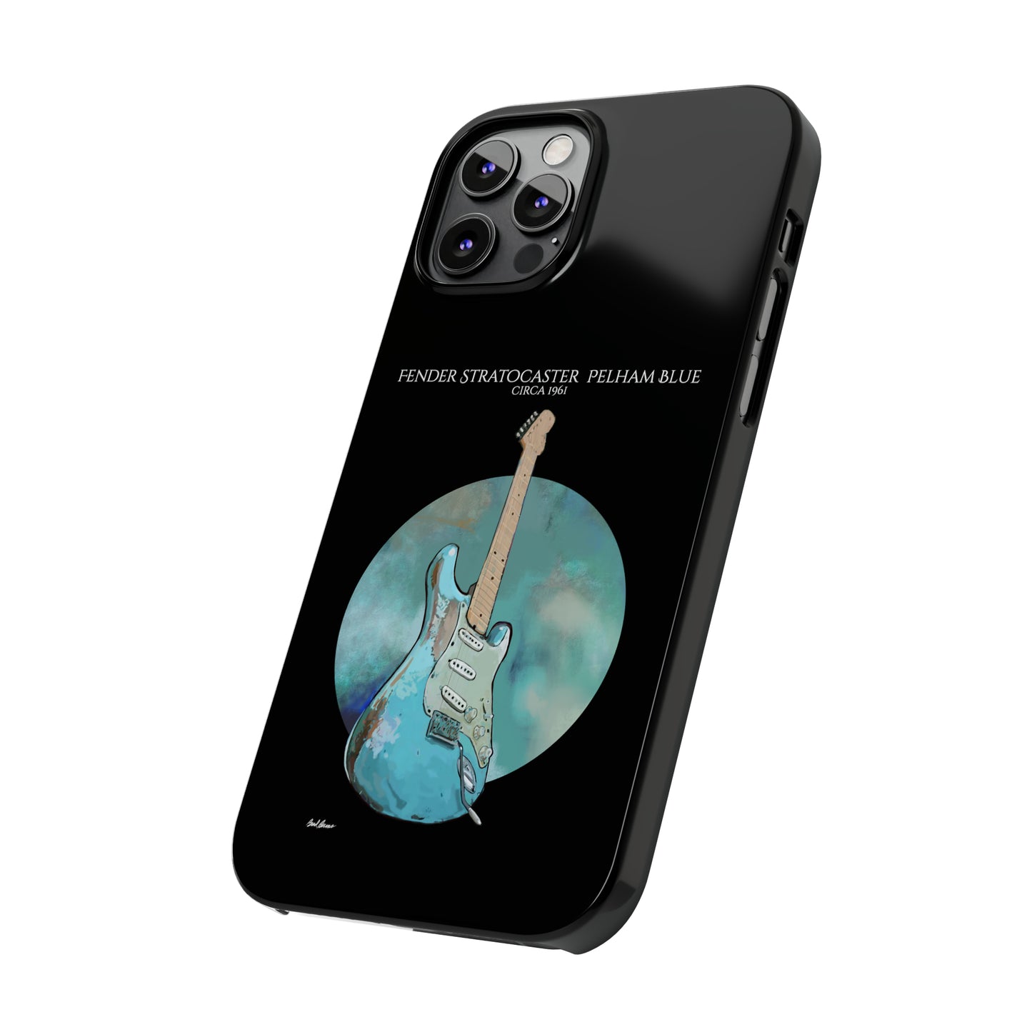 Fender Stratocaster Pelham Blue 1961 Phone Case