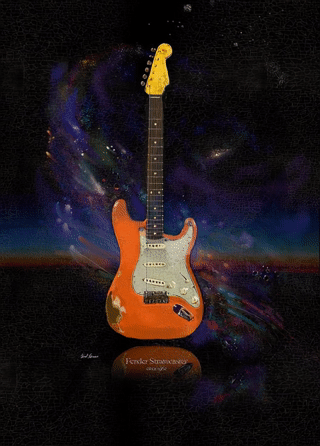 Fender Stratocaster Fiesta Red 1963 Canvas Wall Art