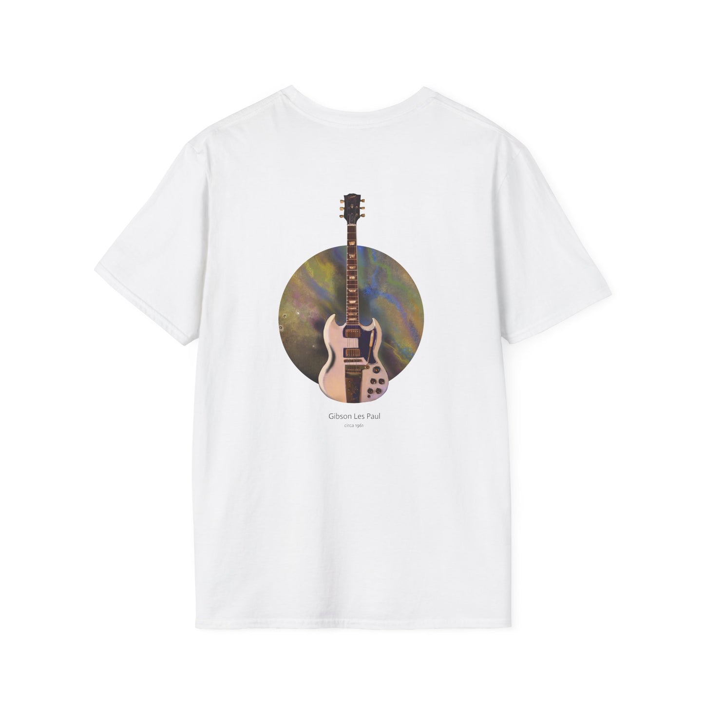1961 Gibson Les Paul Guitar Art T-Shirt – Vintage Guitar Painting Tee – Musician Gift – Rock Collector Apparel – 100% Soft Cotton
