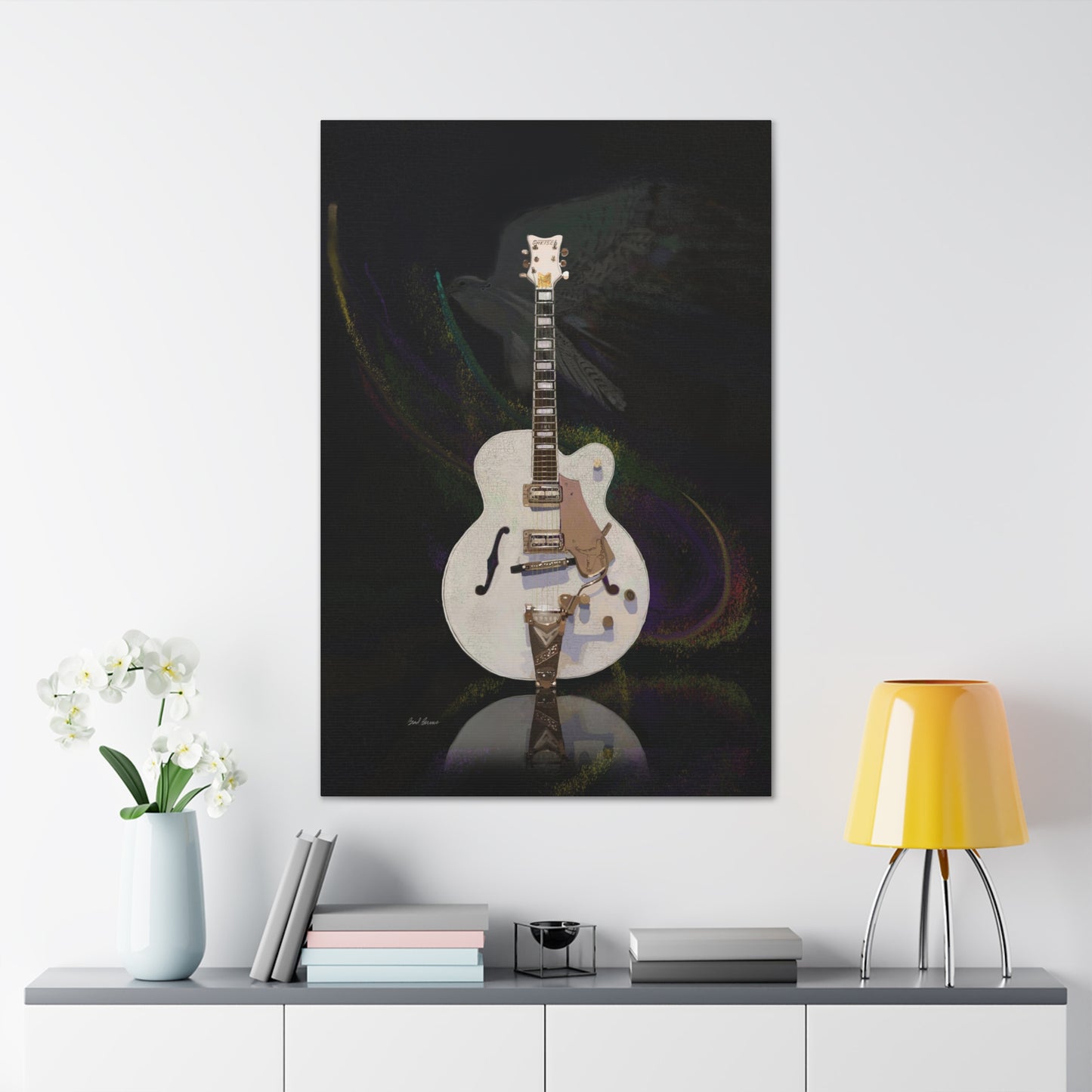 Gretsch White Falcon Canvas Gallery Wraps