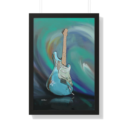 Strat Pelham Blue framed print