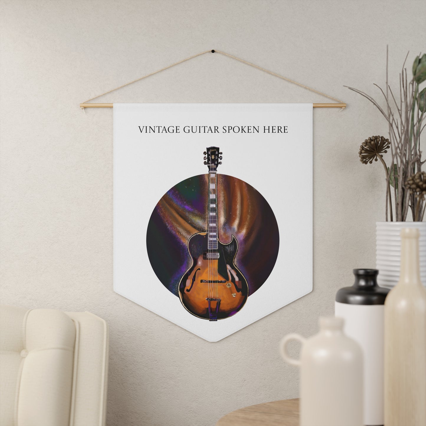 Pennant Flag - Vintage Guitar Spoken Here