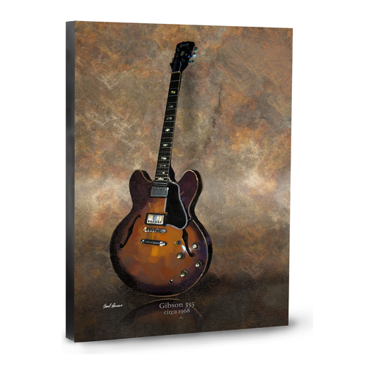 Gibson 335 Sunburst Wall Art Canvas Prints