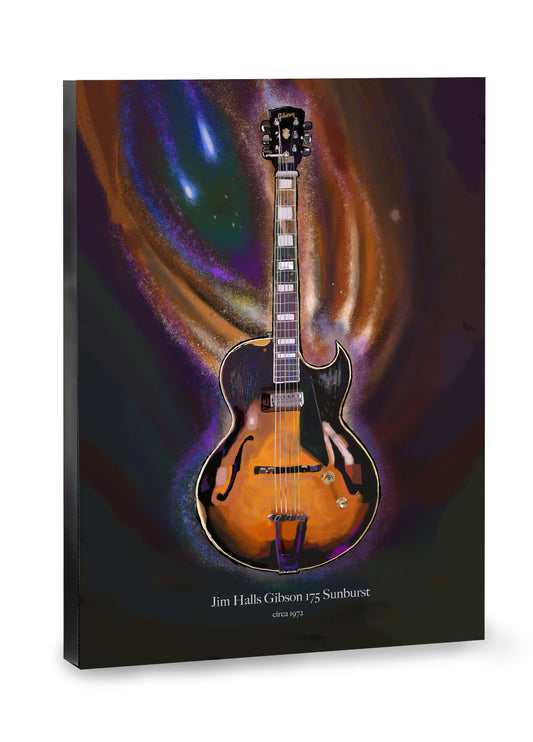 Jim Halls Gibson 175 Sunburst Canvas Wall Art