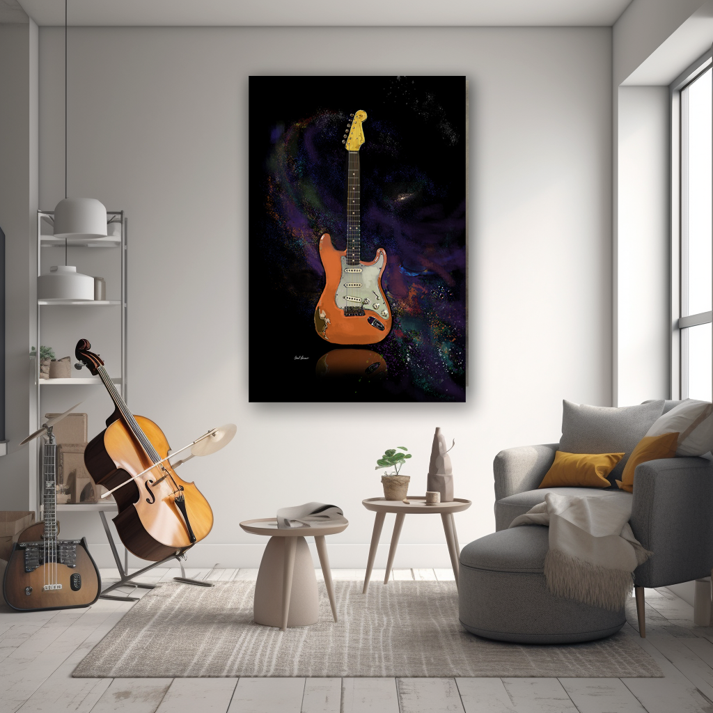 Fender Stratocaster Fiesta Red 1963 Canvas Wall Art