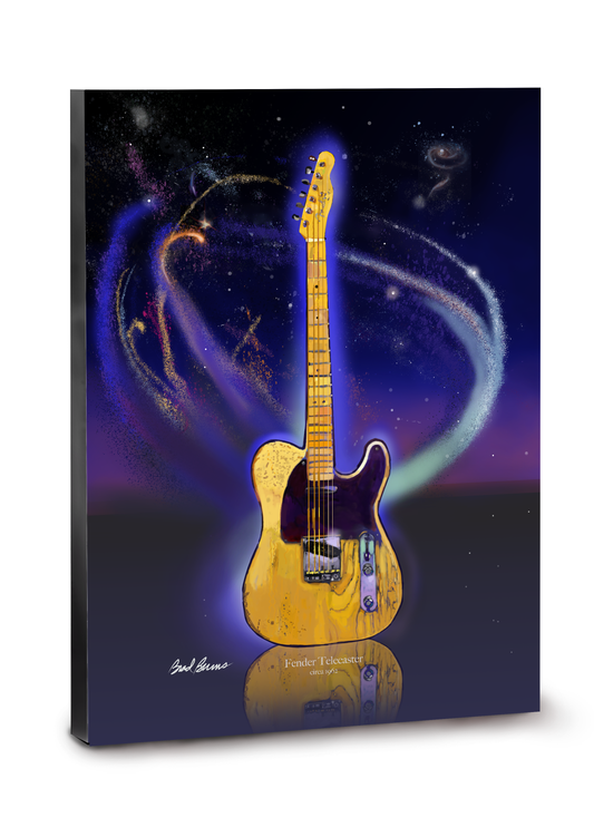 Fender Telecaster Natural Wall Art Canvas Prints